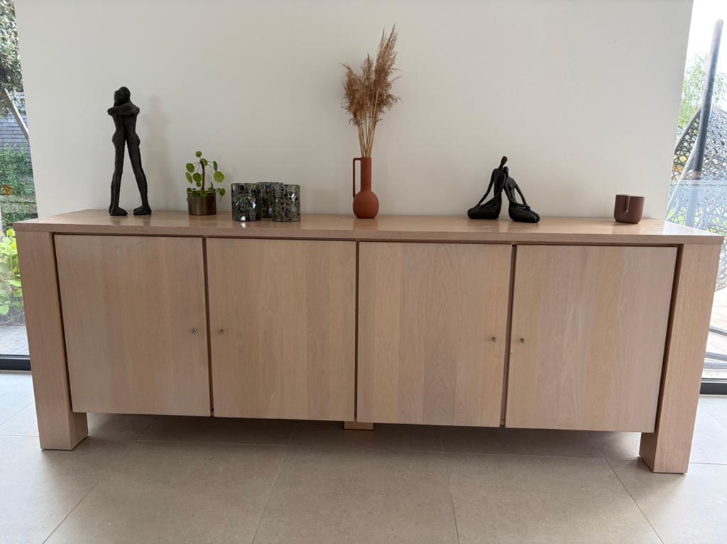 Moderne eiken eetkamer.( tafel/dressoir/barkast), Maison & Meubles, Salles à manger complètes, Comme neuf, Enlèvement