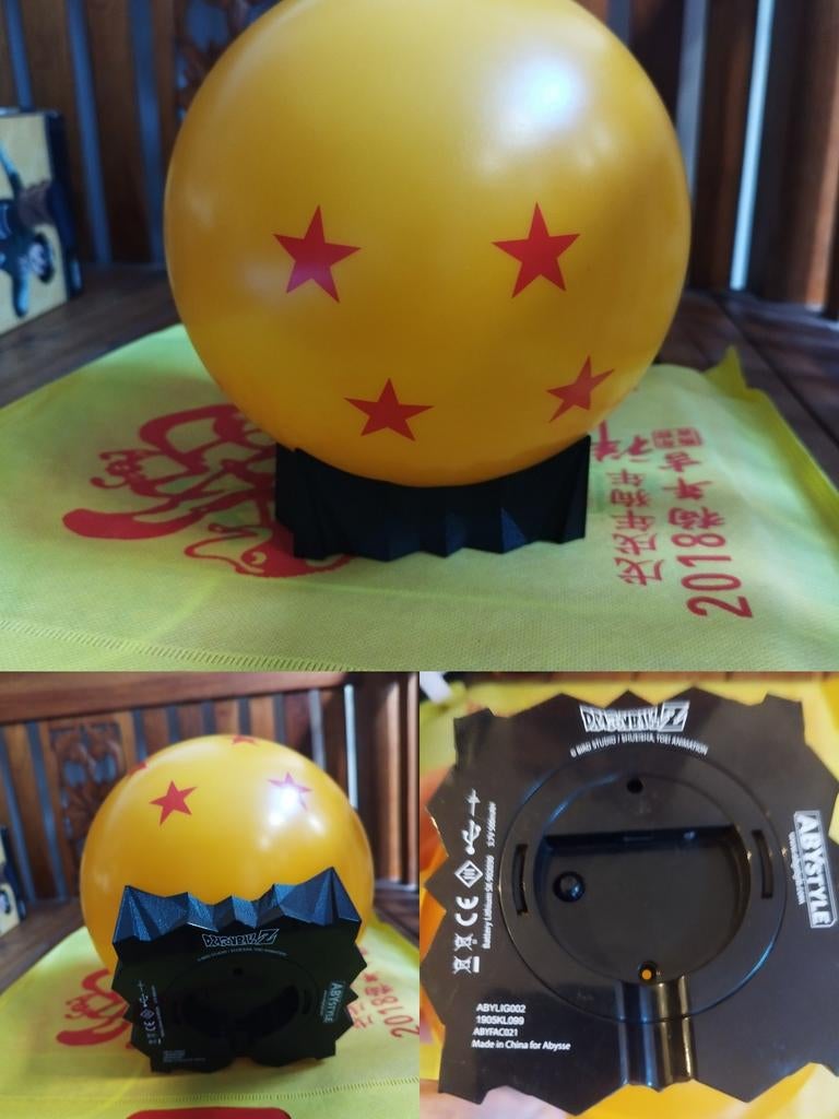 Dragon Ball Z-lamp — kristallen bol met 4 sterren — Abystyle, Huis en Inrichting, Keuken | Servies, Ophalen