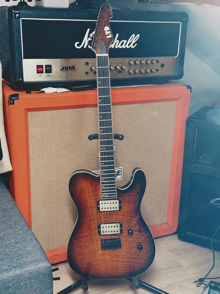 LTD TE-401 FM + BareKnuckle, Musique & Instruments, Instruments à corde | Guitares | Électriques, Comme neuf, Enlèvement