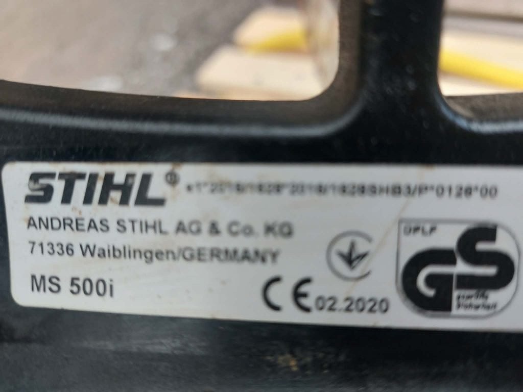 Stihl kettingzaag 500i, Enlèvement, Tronçonneuse