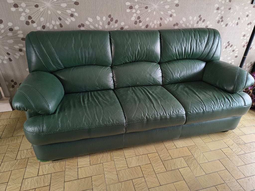 Zetel 3-zit, Huis en Inrichting, Ophalen, Gebruikt, Driepersoons, Rechte bank