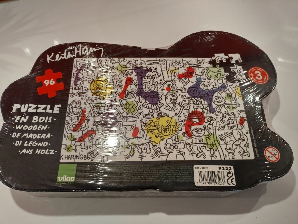 Keith Haring Vilac puzzel 96 houten stukjes (Nieuw!), Ophalen of Verzenden, Minder dan 500 stukjes, Nieuw, Legpuzzel