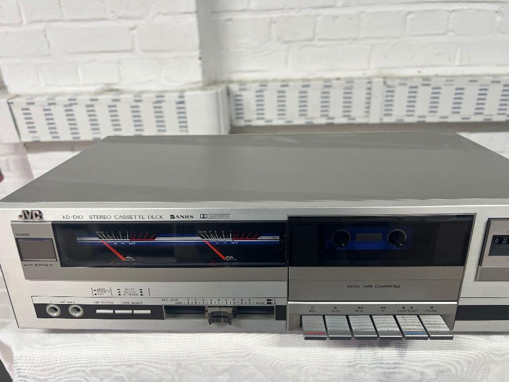deck cassette avec 2 vu mètres vintage, Enlèvement ou Envoi, Simple, JVC