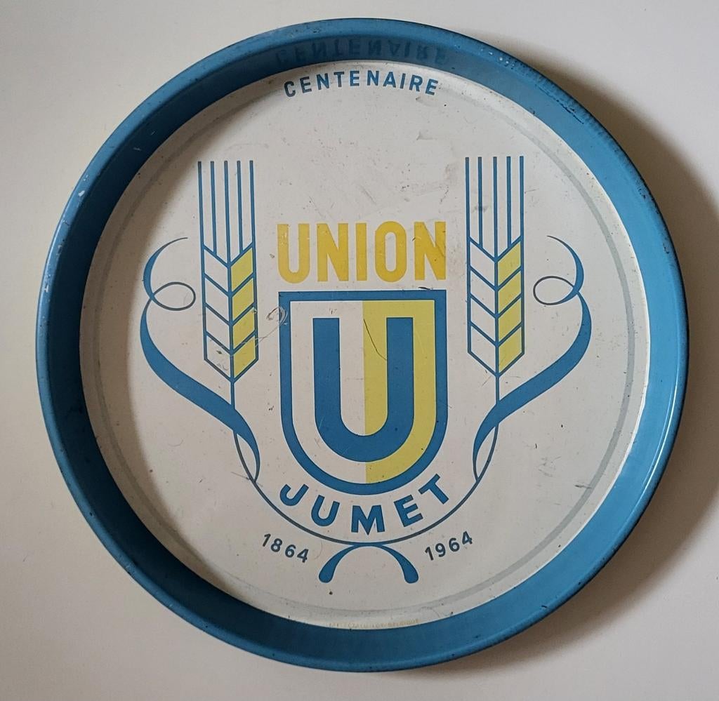 Blikken plateau Union Jumet., Verzamelen, Ophalen of Verzenden, Reclamebord