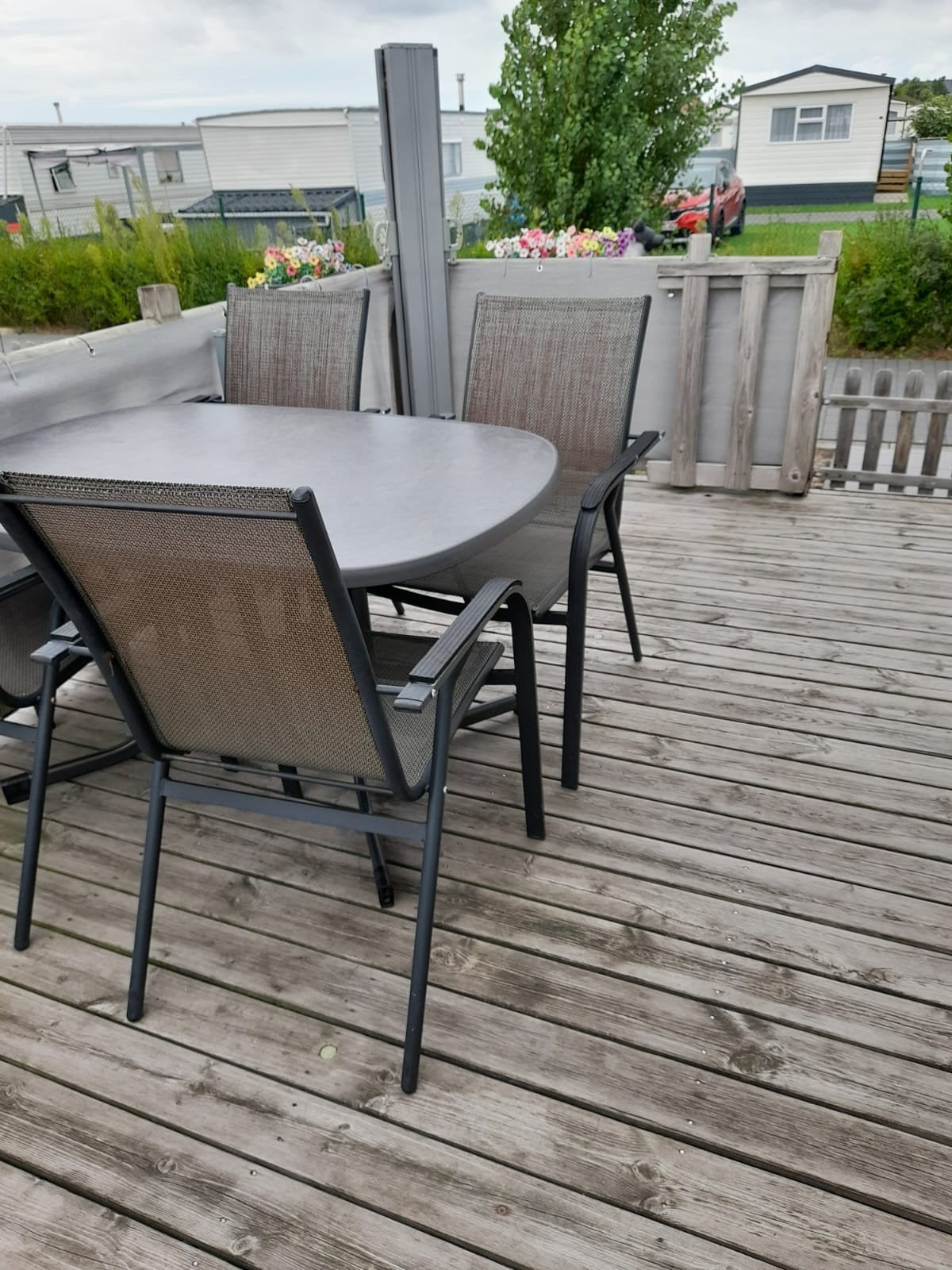 terras 3 delen, Ophalen
