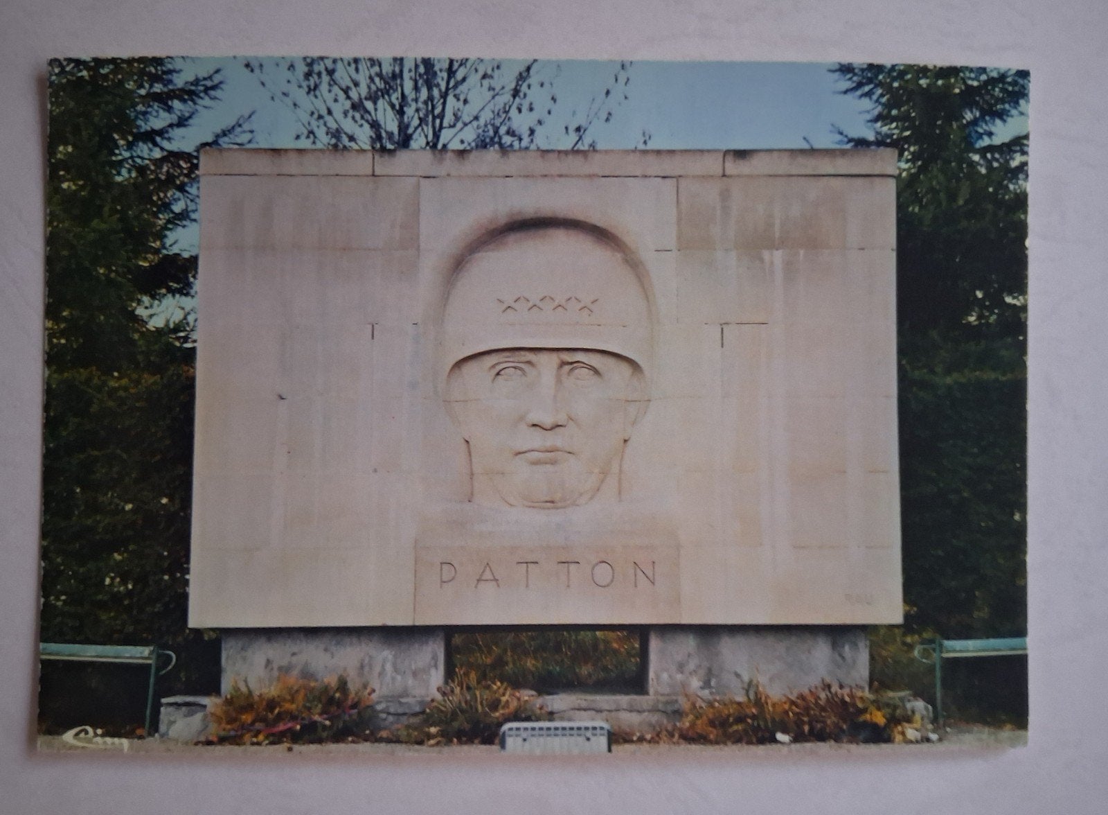 postkaart Patton Monument in Bastogne, Collections, Cartes postales | Belgique, Enlèvement ou Envoi