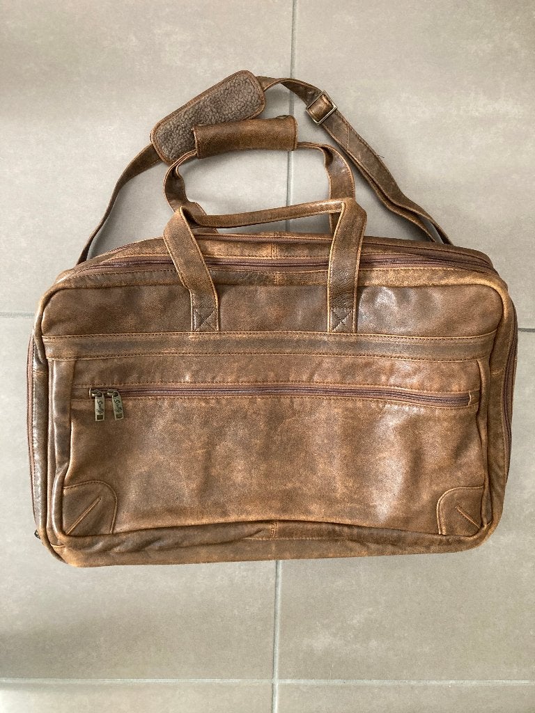 Sac de voyage vintage Scully Aero Squadron – NEUF, Moins de 35 cm, Brun, Enlèvement, 40 à 60 cm