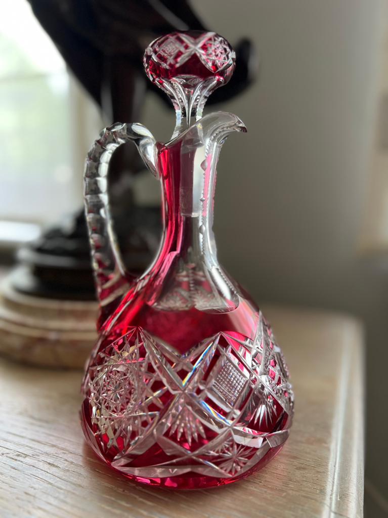Rode  scheepkaraf Val Saint  Lambert . VSL, Antiek en Kunst, Ophalen of Verzenden