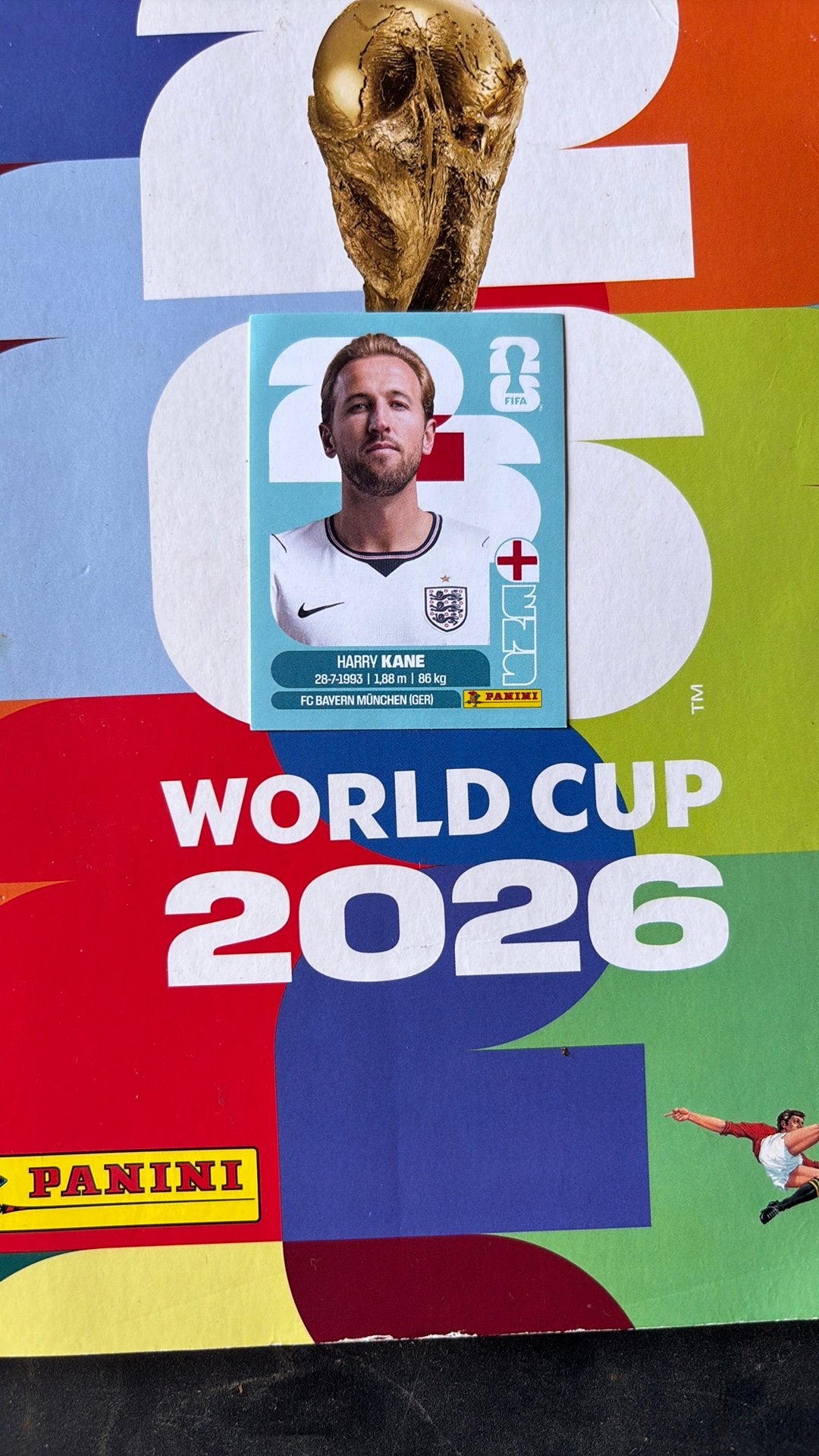 Harry Kane, panini sticker WK 2026, Ophalen