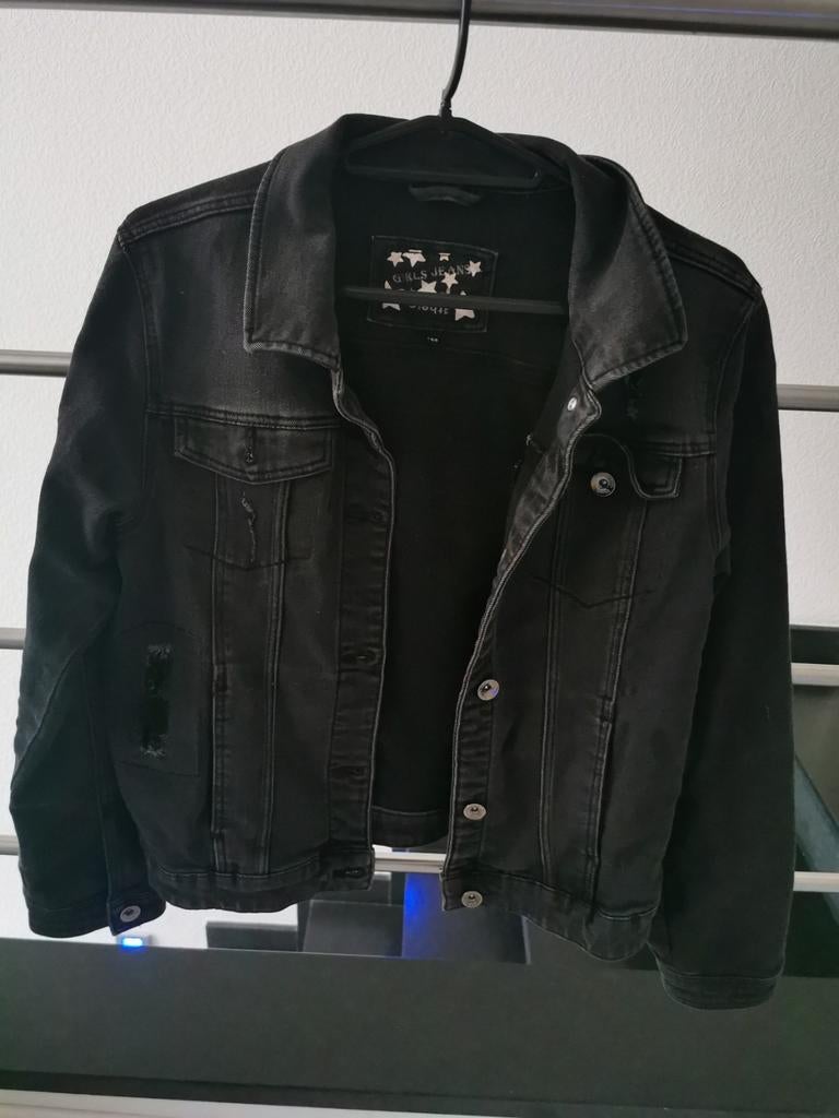 Jeans vestje 152, Ophalen of Verzenden, Zwart