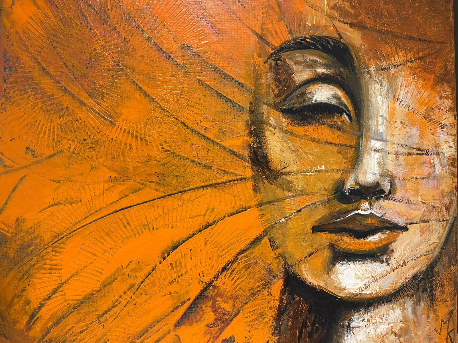 Schilderij Zen door Mk Art, Ophalen of Verzenden