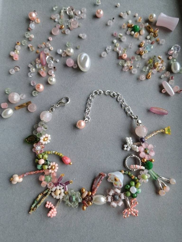 Armband met Miyuki kralen, Tsjechisch glas en glaskralen, Overige materialen, Verzenden, Nieuw, Roze