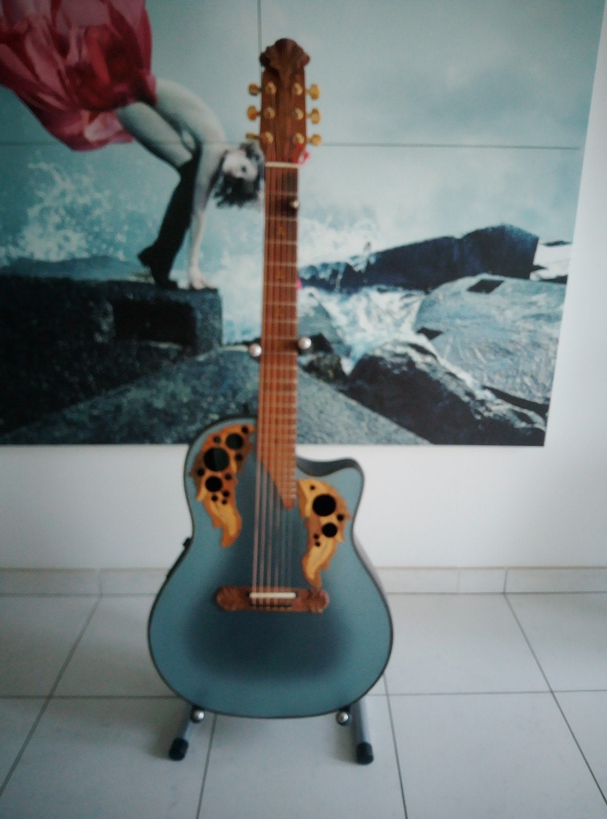 OVATION ADAMAS 1587-X CUSTOM YEAR 1996 blauw, Ophalen