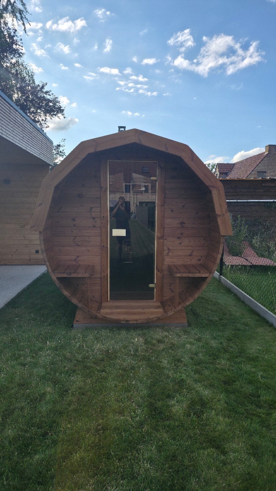 Sauna en tonneau de 2,5 m - Livraison et installation gratui, Enlèvement ou Envoi, Neuf, Finlandais ou Traditionnel, Sauna complet