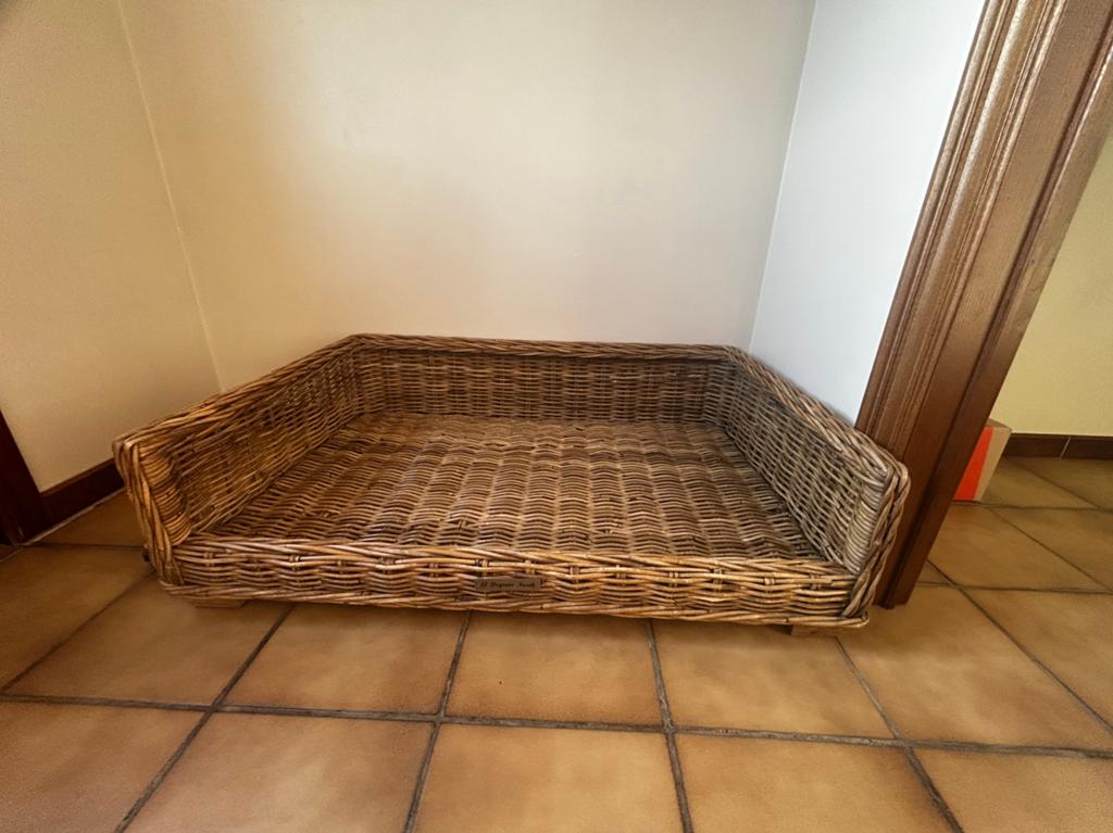 Rieten hondenmand XL, Ophalen, Gebruikt, Riet