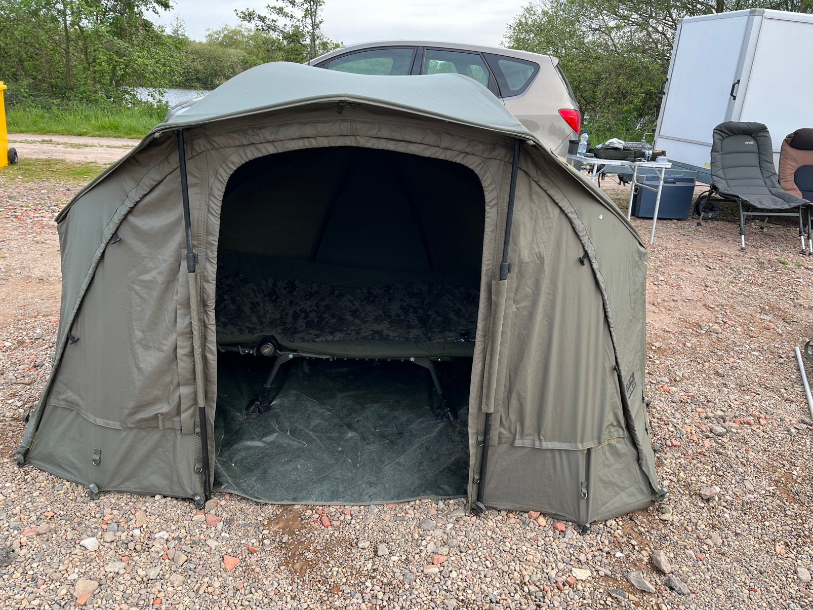 Fox supa brolly inclusief overwrap, Ophalen of Verzenden, Zo goed als nieuw