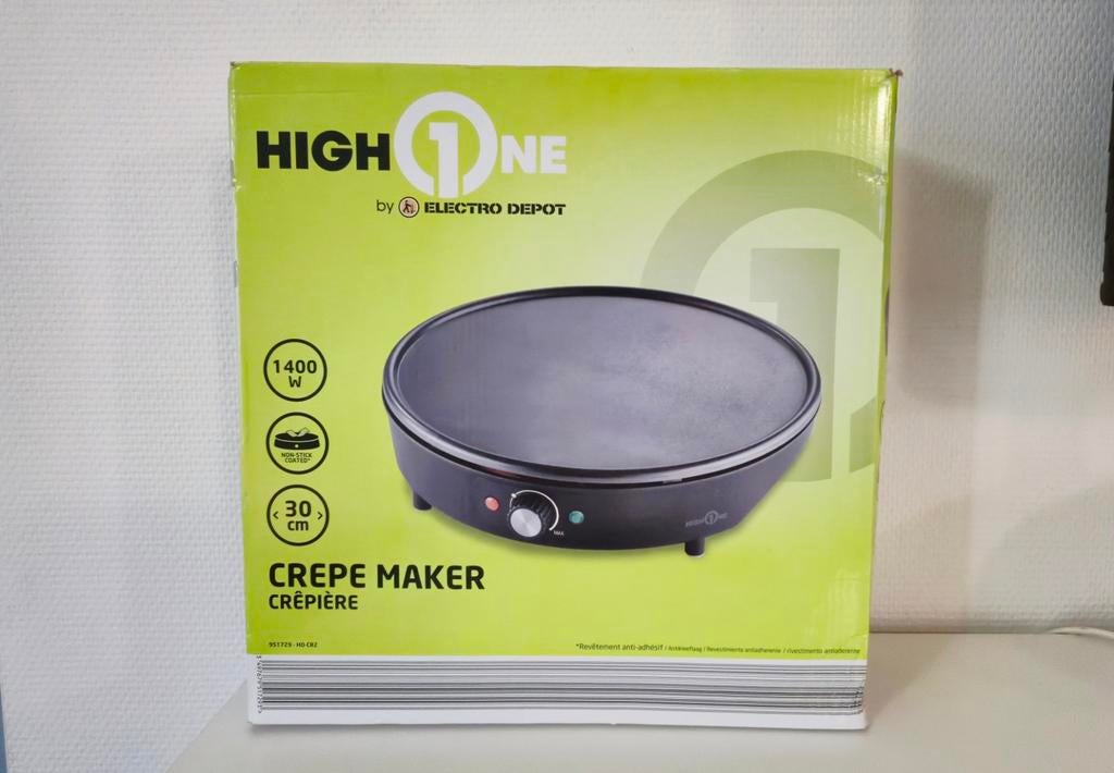 Crêpière électrique High One (Electro Dépôt) - 30 cm - 1400W, Electroménager, Enlèvement ou Envoi, Comme neuf
