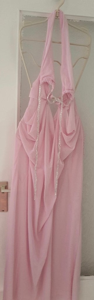 Prachtige Roze Halter Gala/Avondjurk met Open Rug Maat: XS, Kleding | Dames, Nieuw, Ophalen of Verzenden, Roze, Maat 34 (XS) of kleiner