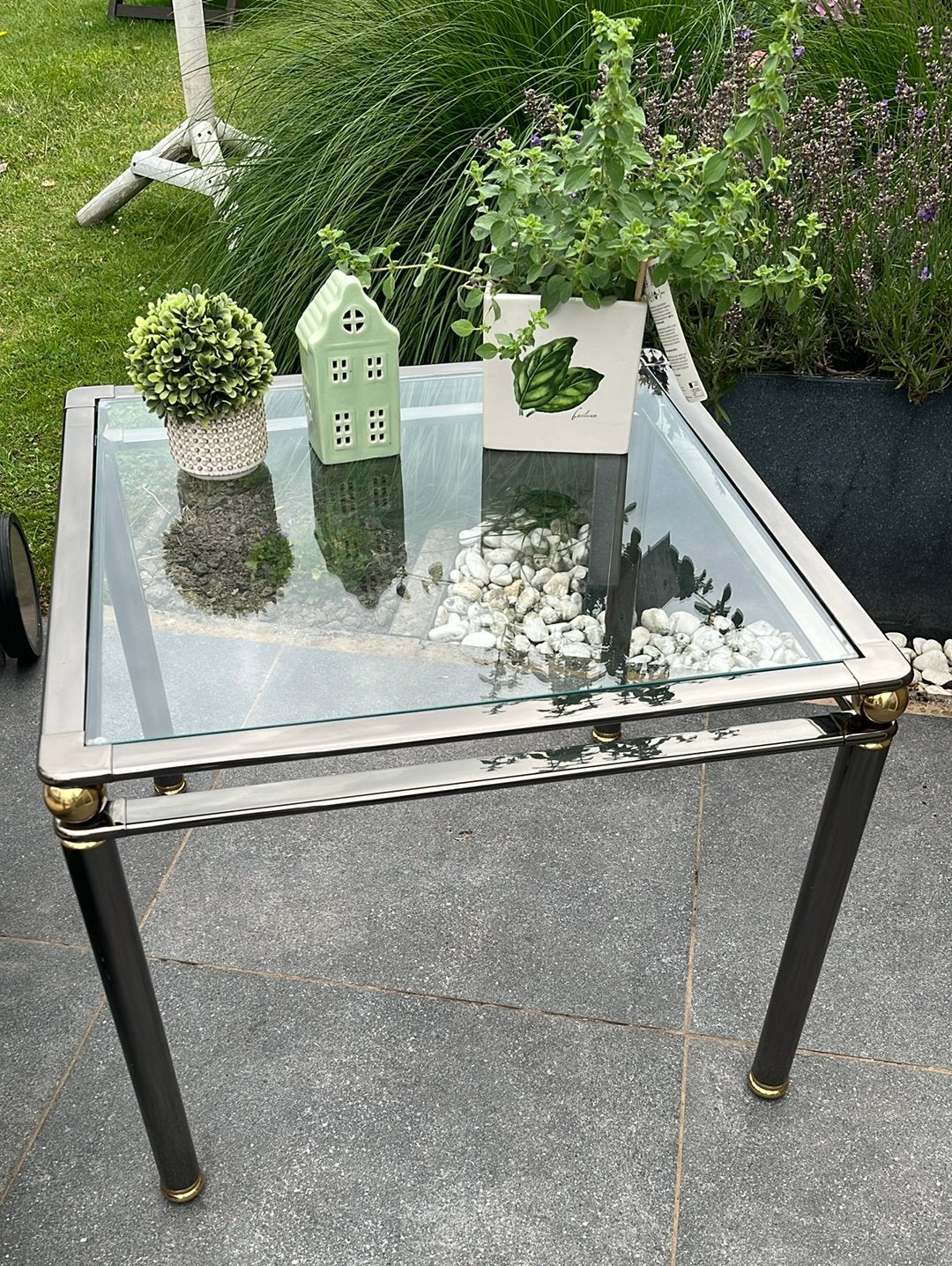 bijzettafel ( 2 stuks/ per stuk te koop), Tuin en Terras, Ophalen, Gebruikt, Vierkant