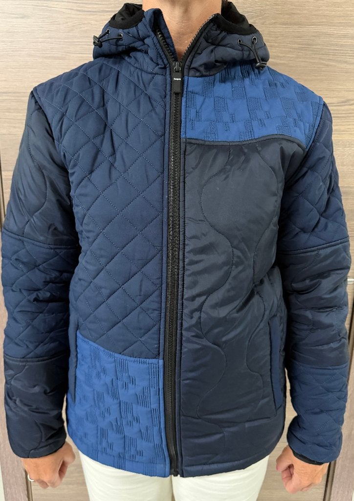 Veste rembourrée Desigual bleue - taille M, Desigual, Enlèvement ou Envoi, Porté, Bleu
