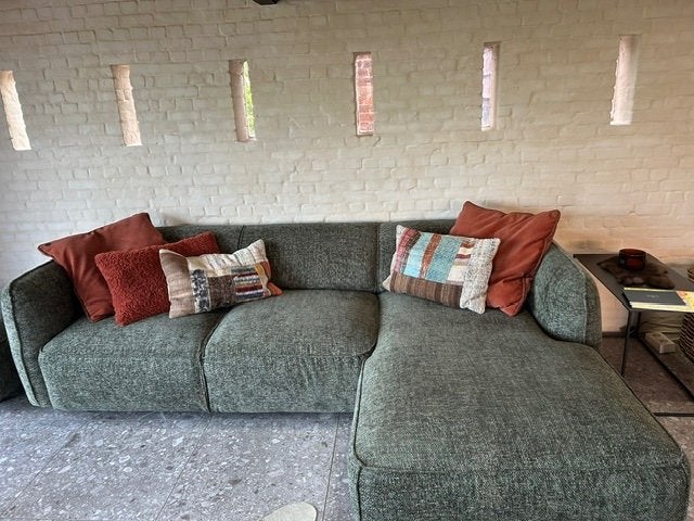 Nieuwste trend hoeksalon SIA Olijfgroen NIEUW!!!!, Ophalen, 250 tot 300 cm, De nieuwste trend salon, 75 tot 100 cm
