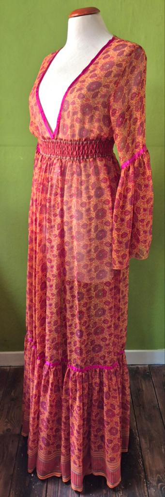 Nieuw 100 % zijden jurk lolita jaca st barth s, Kleding | Dames, Nieuw, Oranje, Ophalen of Verzenden, Maat 36 (S)
