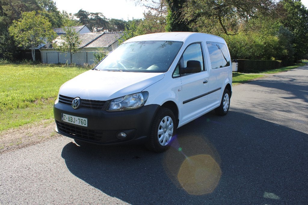 Volkswagen Caddy 2.0 Benzine/CNG // 159000km  // Euro 5, Auto's, Caddy Combi, Wit, Schuifdeur, Particulier