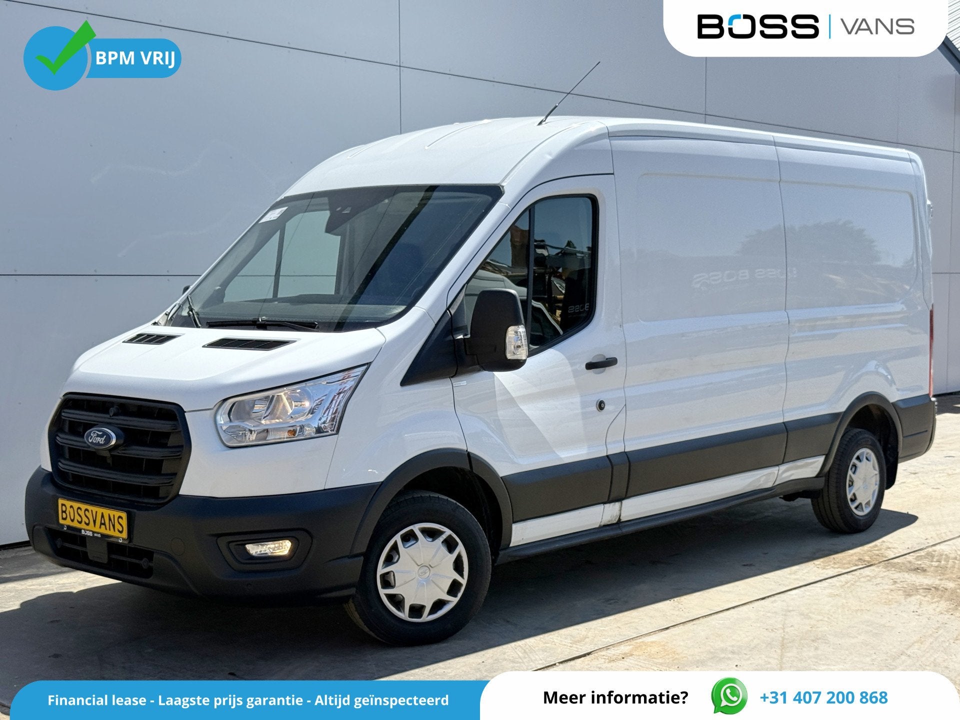 Ford Transit 2.0 TDCI 130PK L3H2 Airco Cruise control Parkee, Voorwielaandrijving, Stof, Zwart, 4 cilinders