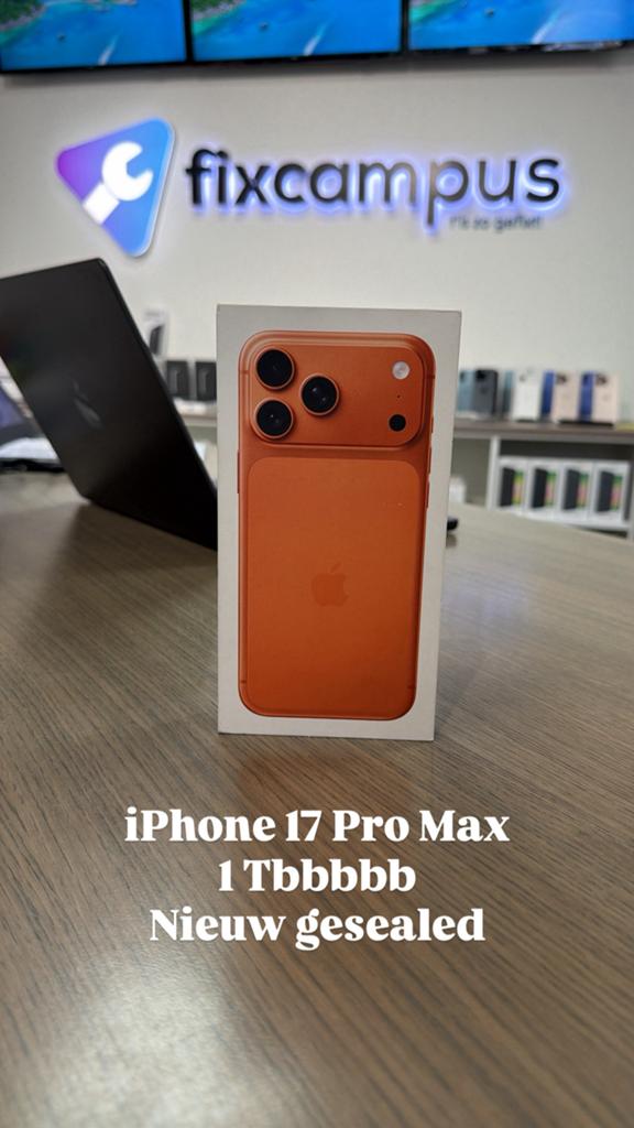 Apple iPhone 17 Pro Max, Oranje, 1TB Nieuw, Telecommunicatie, Mobiele telefoons | Apple iPhone, Nieuw, 1 TB, Zonder abonnement