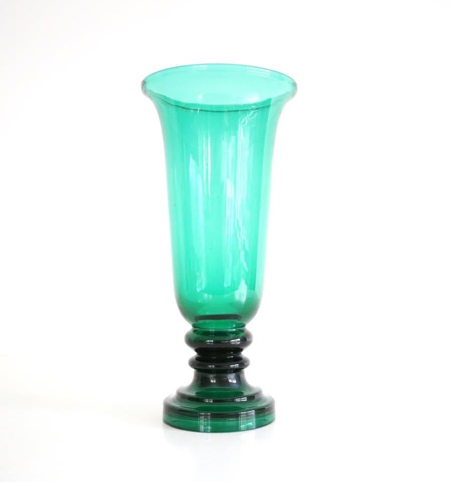 Art Deco - Groene antieke vaas Doyen, Ophalen of Verzenden