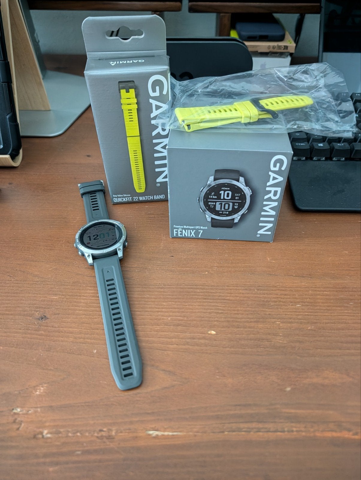 Garmin fenix 7 nieuwstaat + extra quick fit watch band!, Ophalen, Garmin, Zo goed als nieuw, Waterdicht