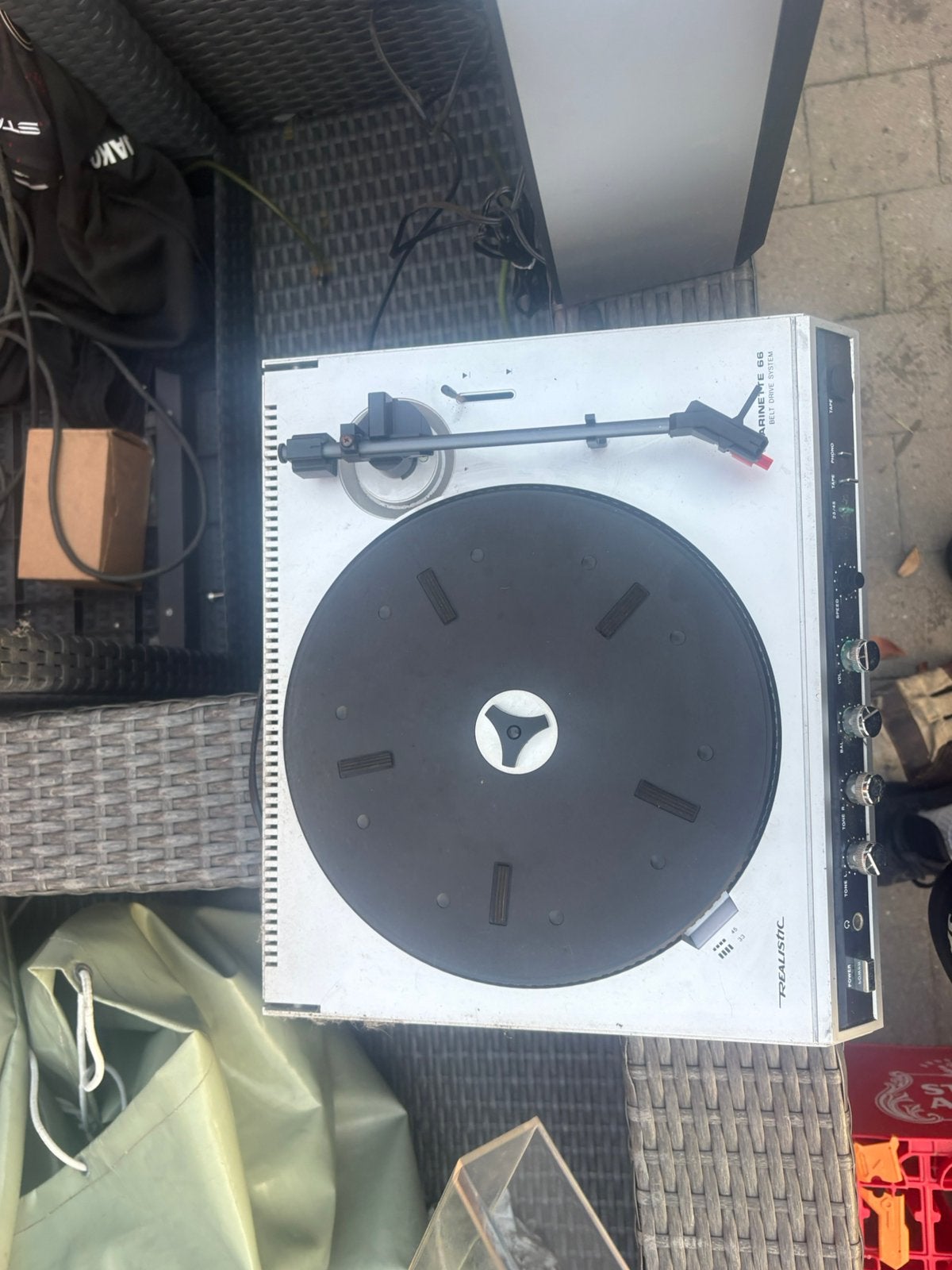 Lecteur de plaques avec 2 amplificateurs, Enlèvement, Reconditionné, Tourne-disque, Autres marques