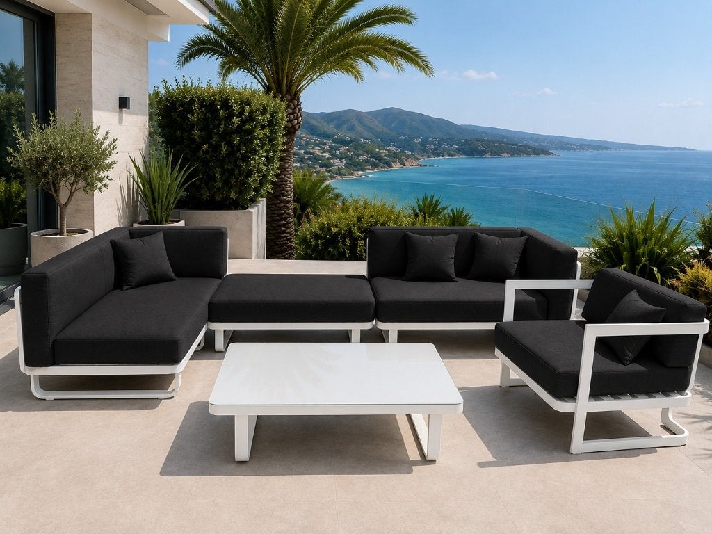 Restant loungeset in grijs of zwart nu met 50% korting 1499€, Verzenden, Nieuw