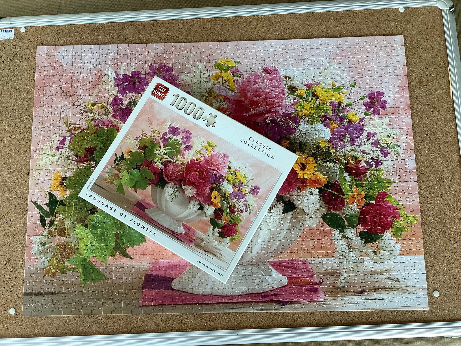 King Puzzle 1000 pièces Fleurs, Hobby & Loisirs créatifs, Sport cérébral & Puzzles, Enlèvement, 500 à 1500 pièces, Comme neuf
