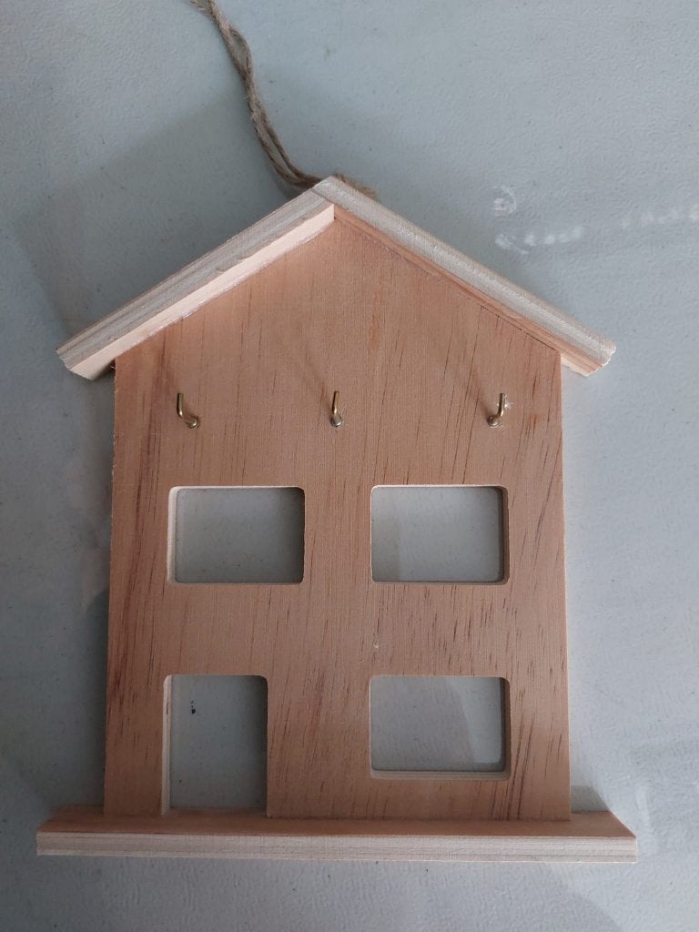 Houten huisje sleutelhanger (5 stuks), Ophalen, Nieuw, Hout, Knutselmateriaal