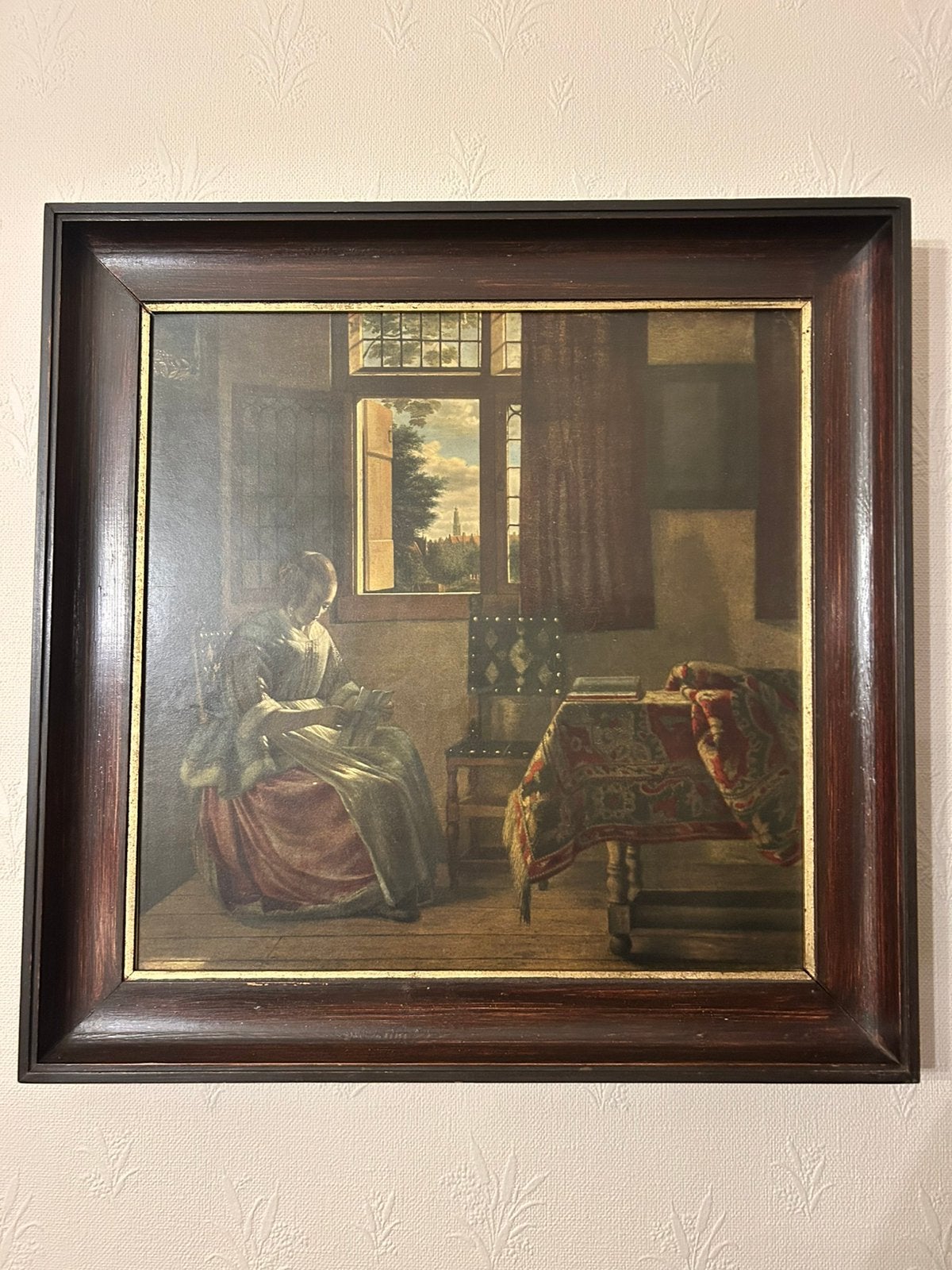 Pieter de Hooch - Femme lisant une lettre à la fenêtre, Enlèvement ou Envoi