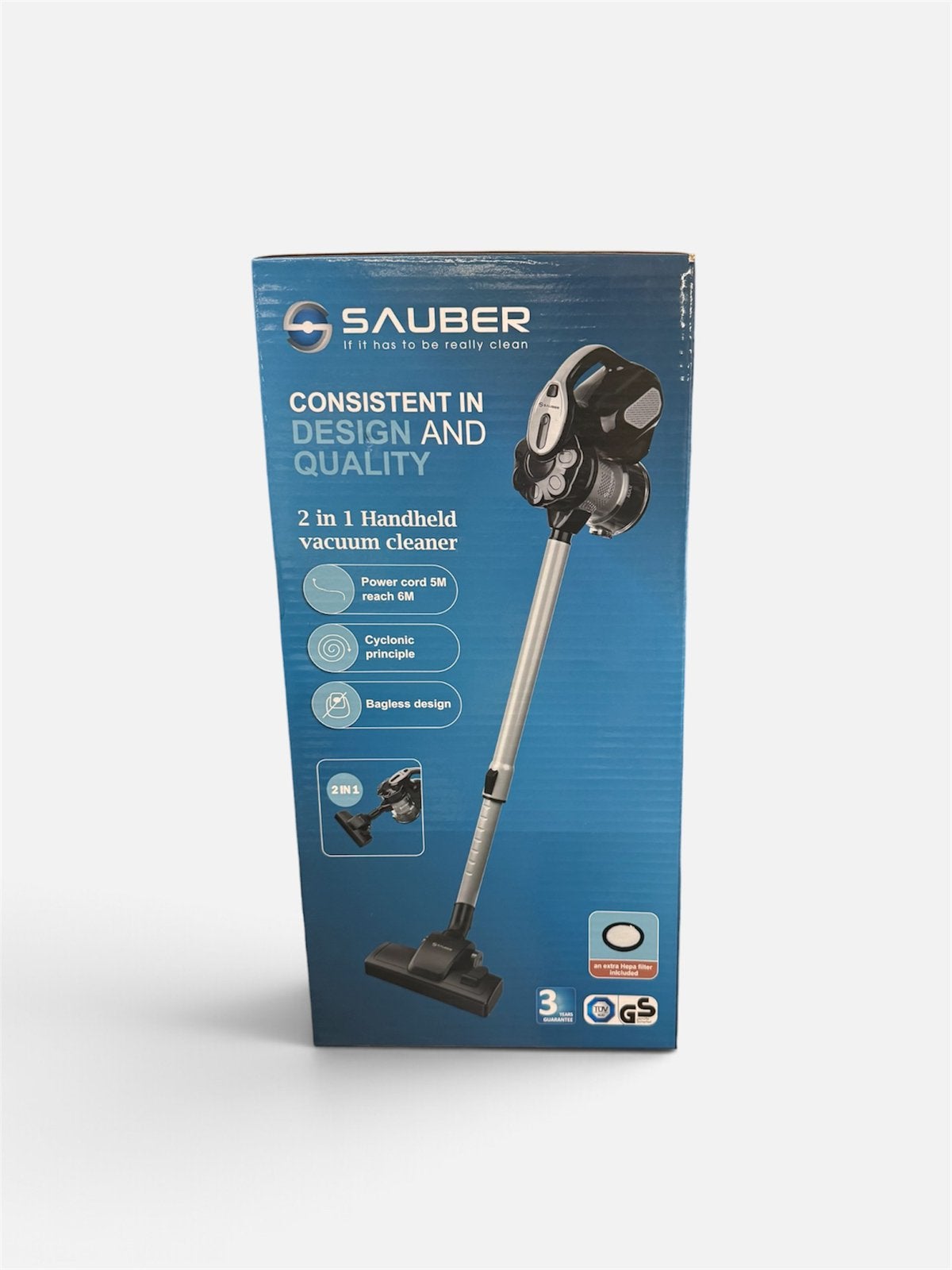 Aspirateur balai 2en1 SAUBER, Electroménager, Enlèvement ou Envoi, Réservoir, Aspirateur balai, Autres marques