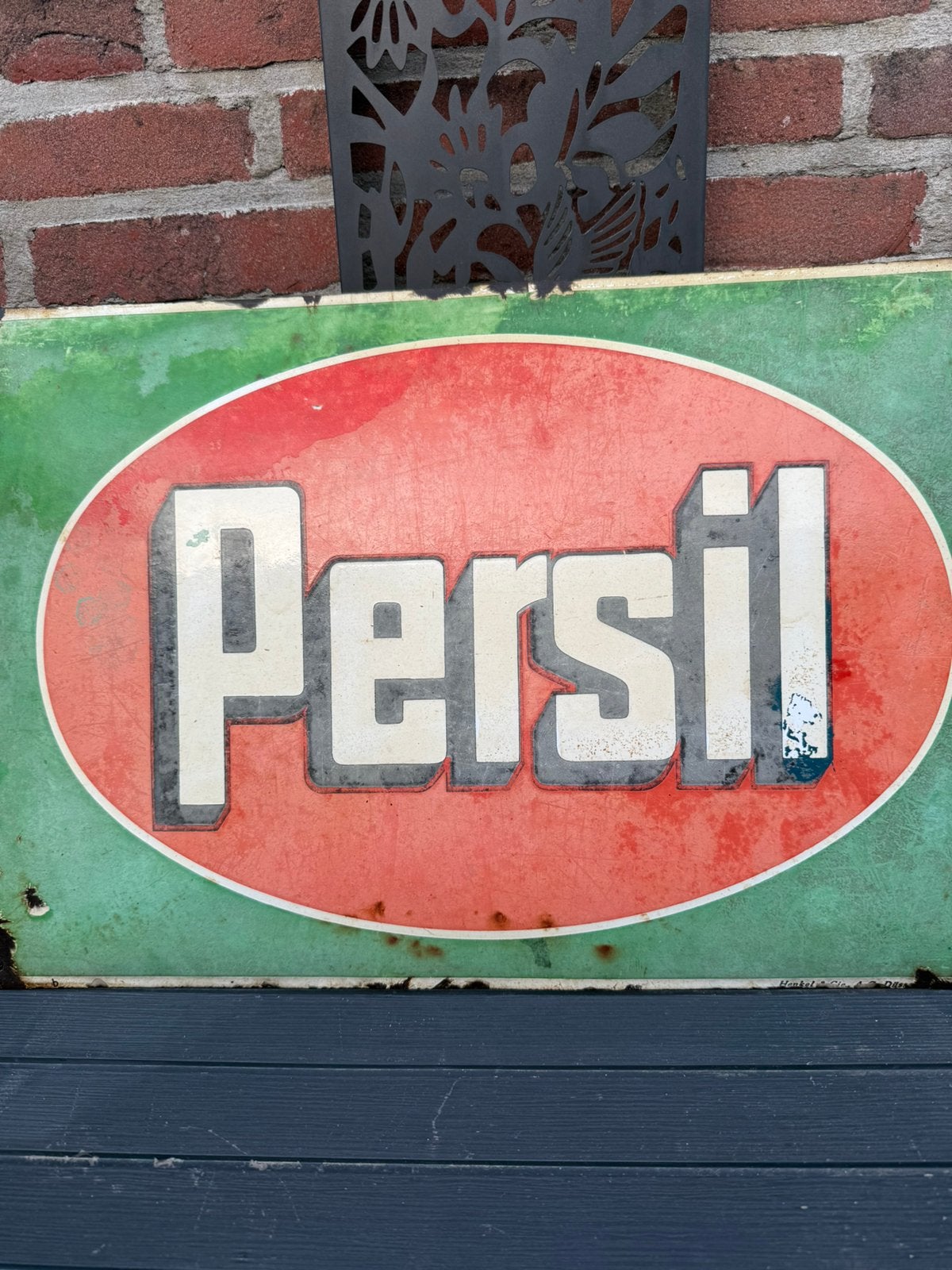 Oud emaille bord Persil, Enlèvement ou Envoi, Utilisé, Panneau publicitaire