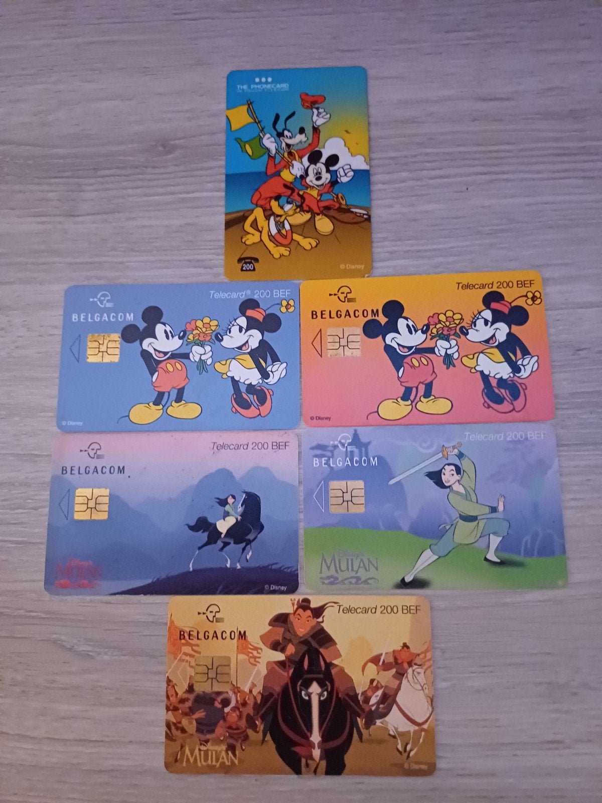 Lot de 6 télécartes de collection Disney vintage, Collections, Cartes de téléphone, Envoi