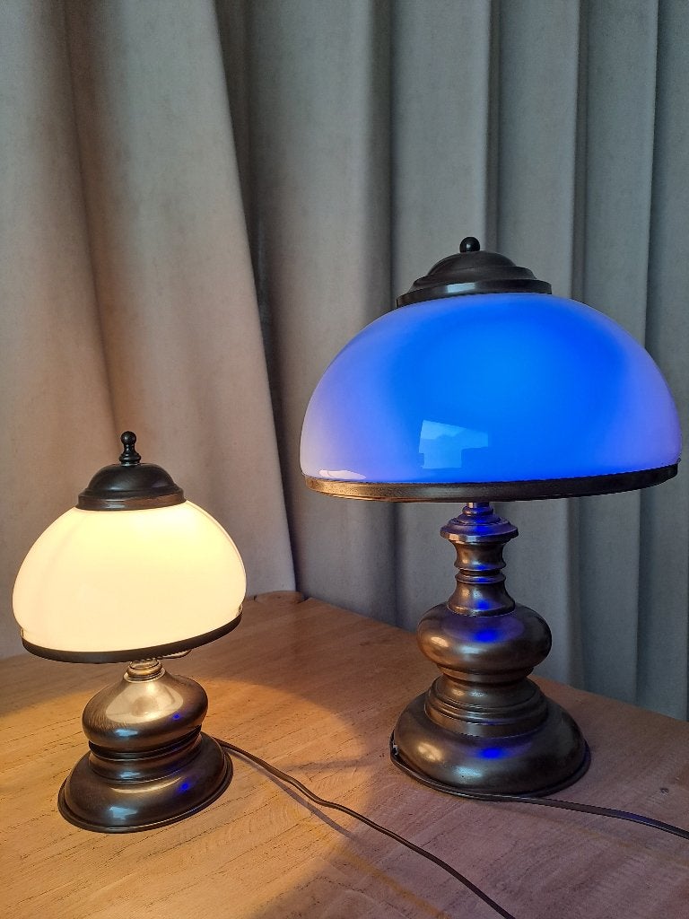 sfeerlampen, Art deco, Met kap, Glas, Ophalen