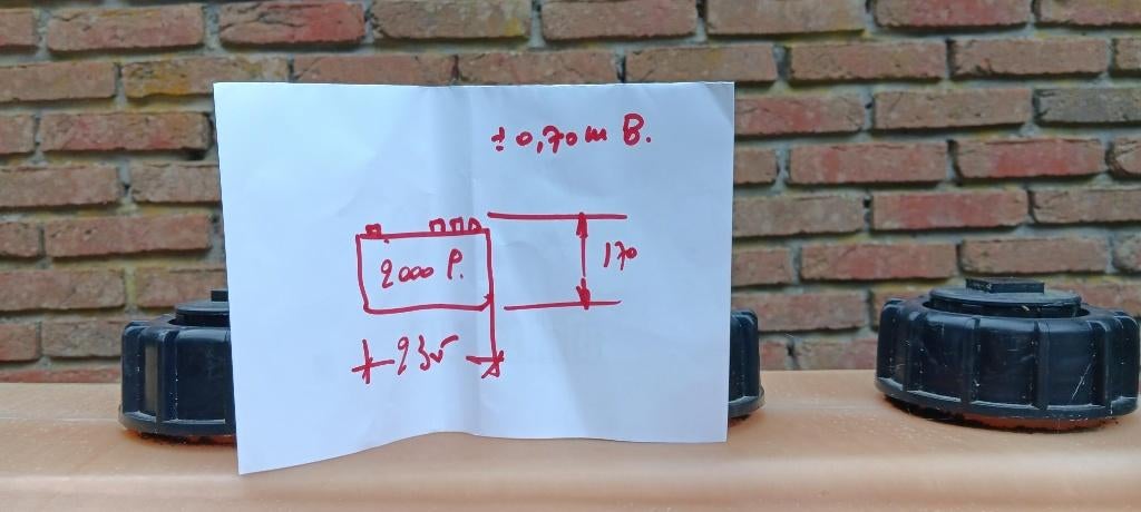 opslagtank vloeistoffen, Doe-het-zelf en Bouw, Ophalen, Gebruikt