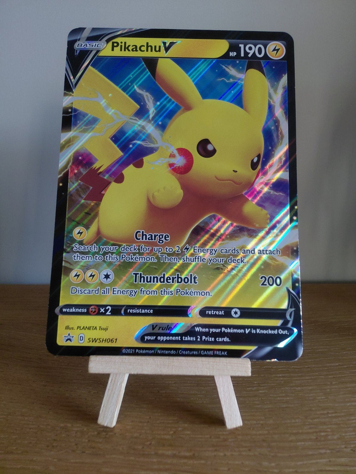 pokémon kaart: pikachu jumbo, Ophalen of Verzenden, Gebruikt, Losse kaart