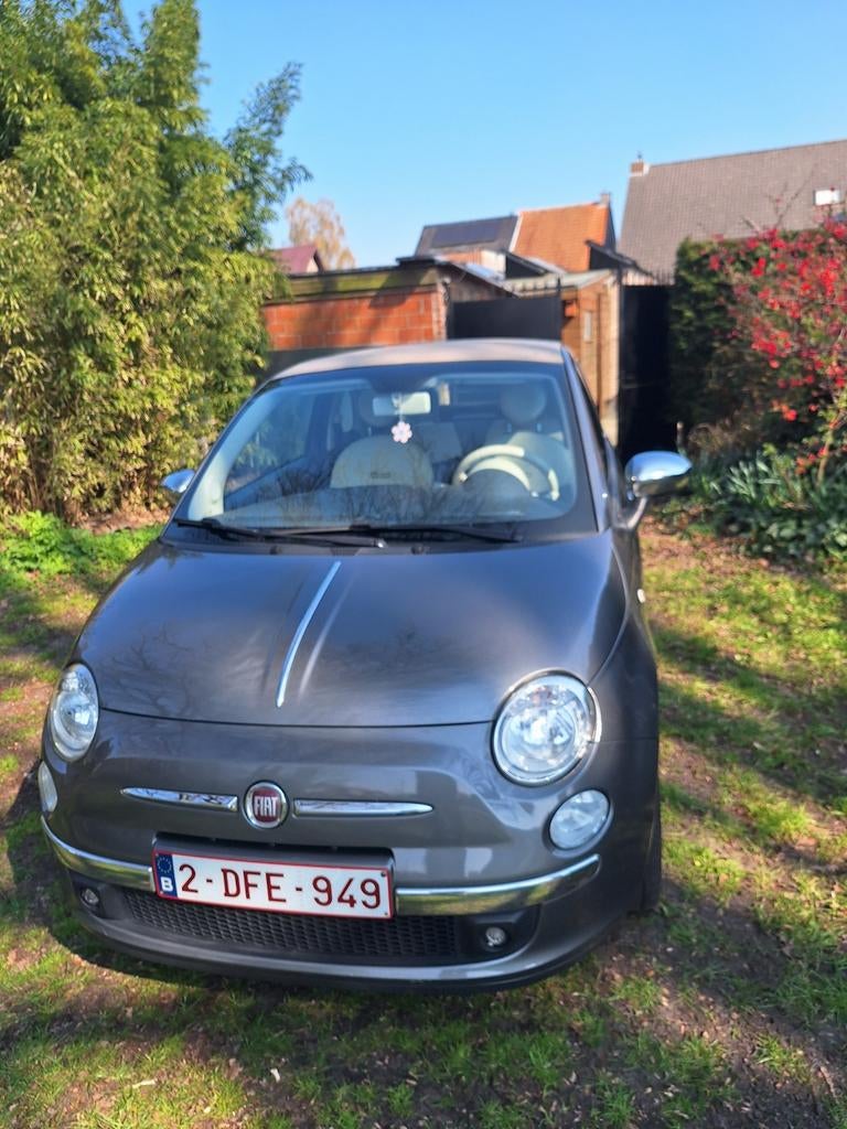 Fiat 500 cabriolet 2012, Auto's, Fiat, Bluetooth, Cabriolet, Zilver of Grijs, 500C