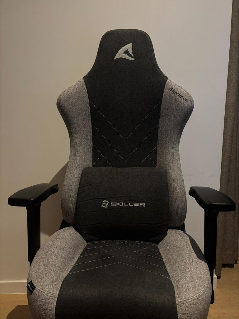 Sharkoon SKILLER SGS30 Fabric game stoel, Maison & Meubles, Chaises de bureau, Comme neuf, Chaise de bureau, Gris, Ergonomique