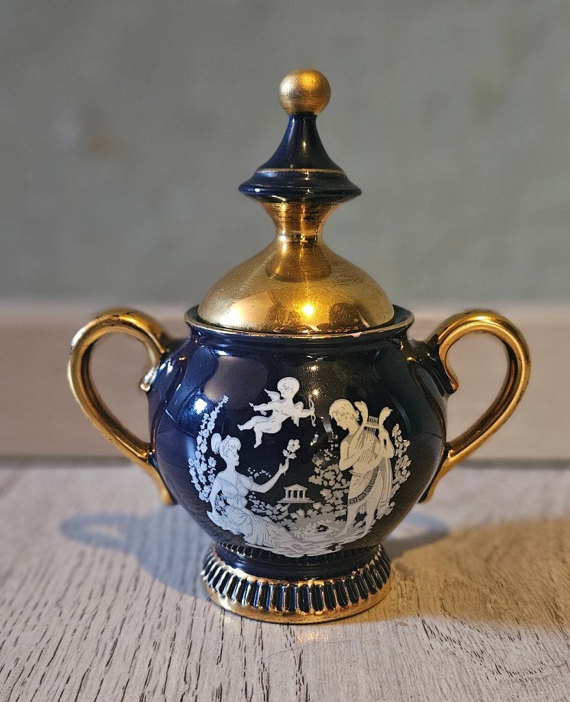 Handgemaakte Italiaanse suikerpot ca. 1960-1980 - Firenze, Antiek en Kunst, Antiek | Keramiek en Aardewerk, Ophalen of Verzenden