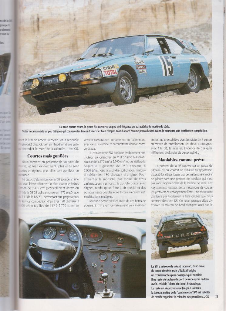 Citroën SM voiture de compétition rallye collection, Livres, Envoi, Utilisé, Citroën