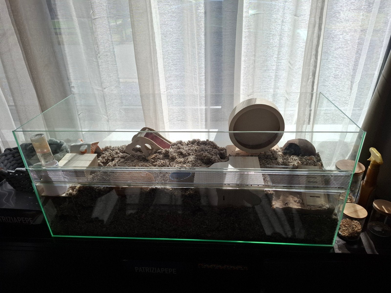 Hamsterkooi hoog met alles erop en eraan voor de hamster, Ophalen, Kooi, 60 tot 90 cm, Zo goed als nieuw