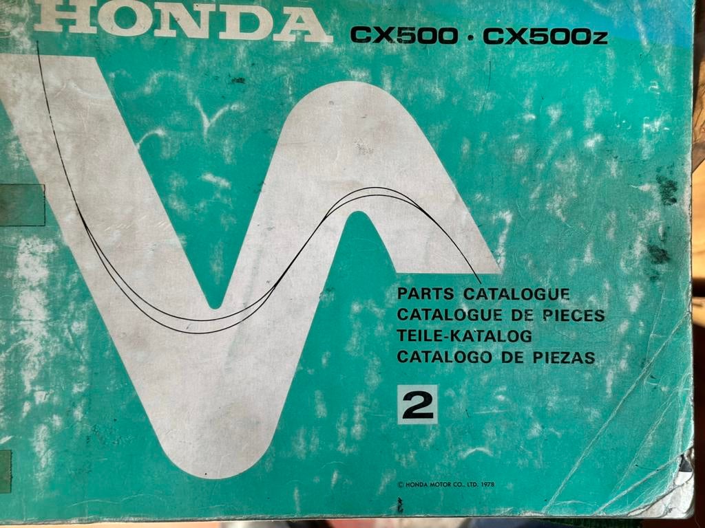 Partslist onderdelenboek Honda CX500 1978-, Motos, Modes d'emploi & Notices d'utilisation, Enlèvement ou Envoi, Honda