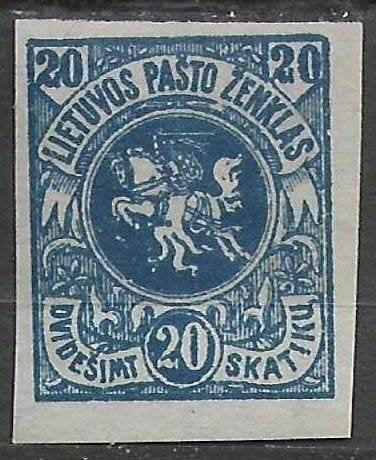Lituanie 1919 - Yvert 27 - Armoiries de Vytautas (PF), Envoi, Pologne, Non oblitéré
