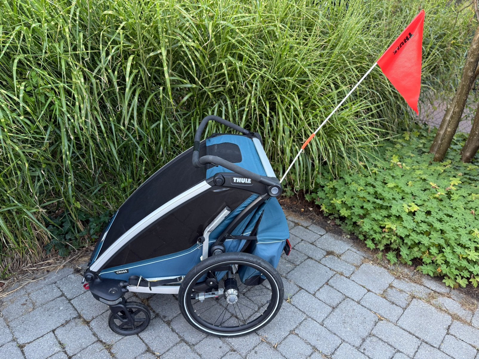 Thule Chariot cross 2 duo fietskar, Enlèvement, Utilisé, Remorque pour enfant, Suspension